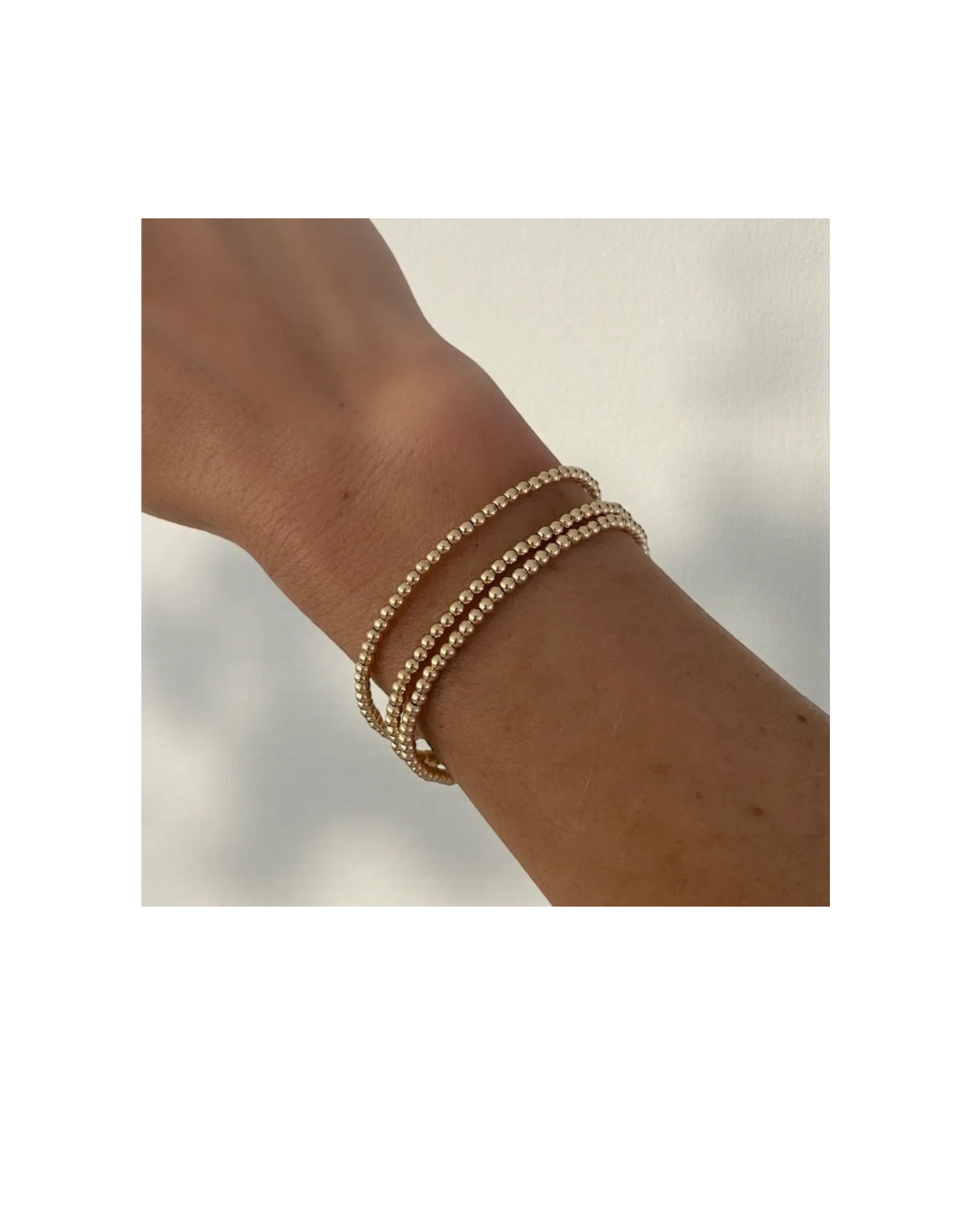 3mm Gold Ball Bracelet