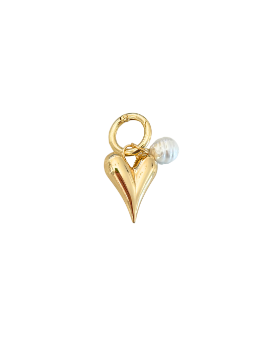 Heart & Pearl Bag Charm
