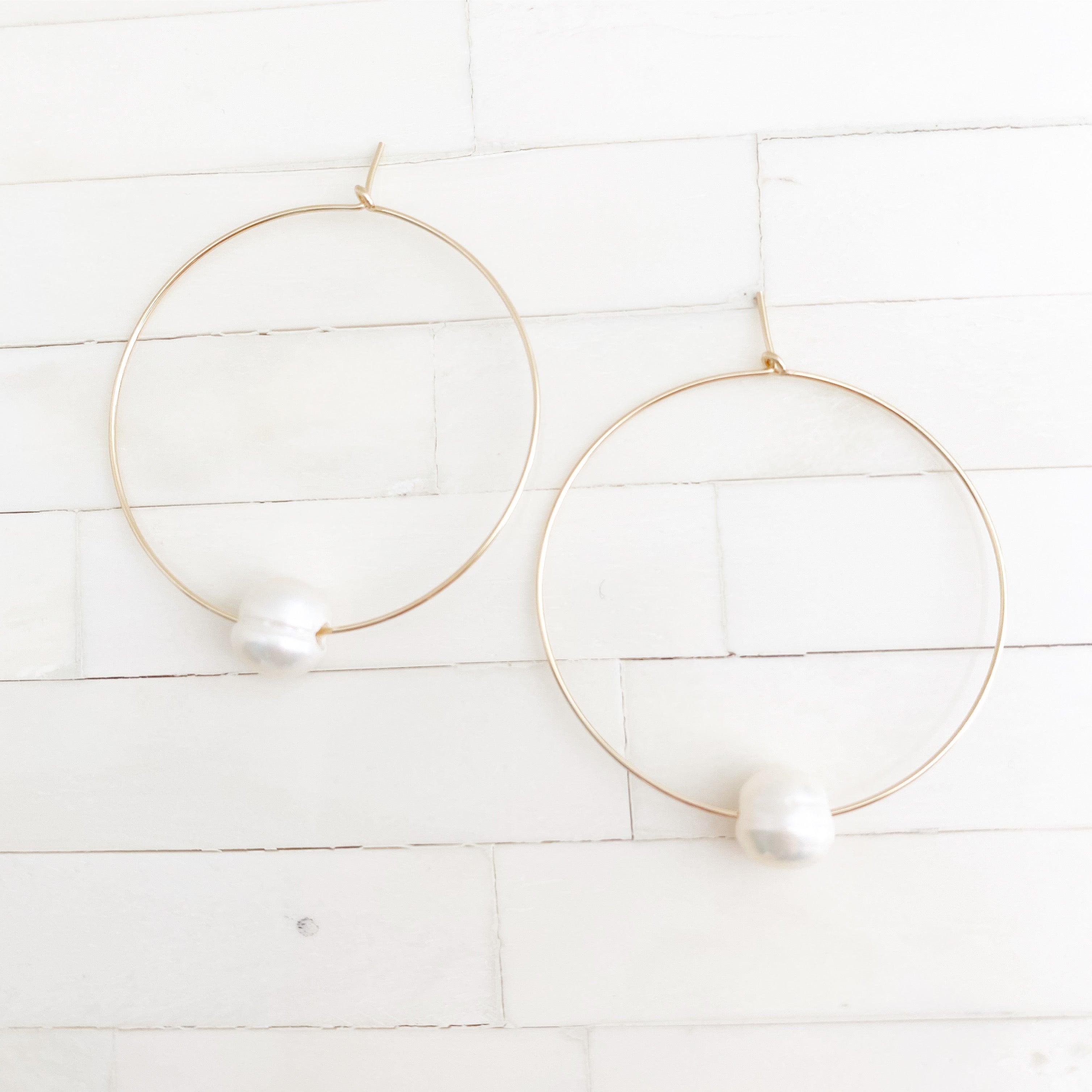 Fresh Water Pearl Hoops